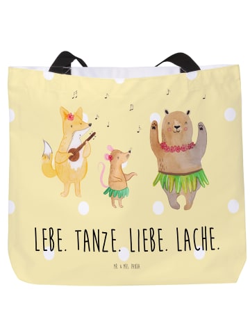 Mr. & Mrs. Panda Shopper Waldtiere Aloha mit Spruch in Gelb Pastell
