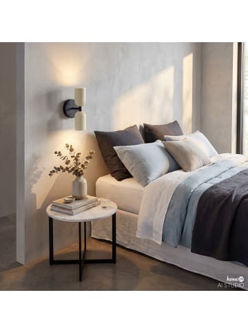 home24 Akku-Wandleuchte NIMI in Creme / Schwarz