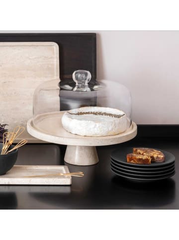Villeroy & Boch Cloche Manufacture Travertine ø 25,5 cm in transparent