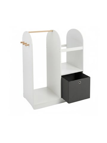 relaxdays Kindergarderobe in Weiß - (B)97 x (H)108 x (T)35 cm