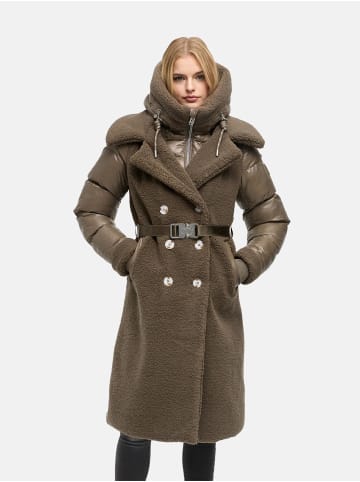 Navahoo Wintermantel Kuscheltraum 14 in Stone Brown