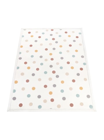 KADIMA DESIGN Kinderteppich waschmaschinenwaschbar Punkte Kinderzimmer in Mehrfarbig