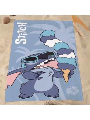 Lilo & Stitch Lilo & Stitch Handtuch Badehandtuch Strandtuch 70x140 cm aus Mikrofase in Blau