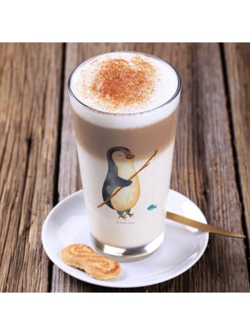 Mr. & Mrs. Panda smoothie glas Pinguin Angler ohne Spruch in Transparent