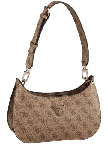 Guess Schultertasche Meridian Mini Top Zip Shoulder Bag Logo in Latte Logo