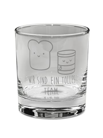 Mr. & Mrs. Panda Glas für Gin Toast Marmelade mit Spruch in Transparent