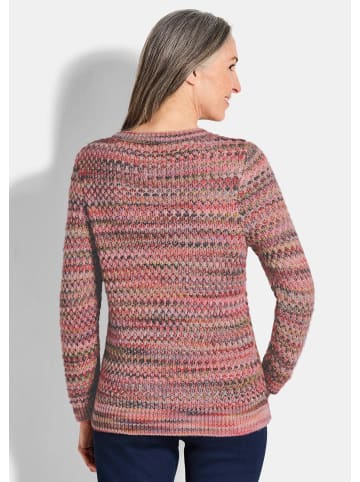 GOLDNER Kurzgröße:  Strickpullover Baumwoll-Pullover in Multicolor in bunt / gemustert