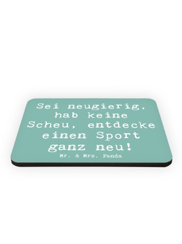 Mr. & Mrs. Panda Kühlschrankmagnet Spruch Neuer Sport mit Spruch in Meeresbrise