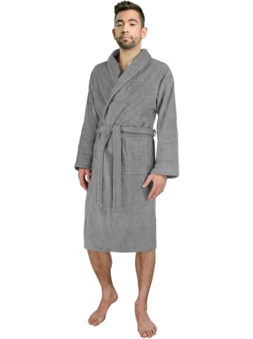 normani Herren Premium Bademantel Basic in Grau