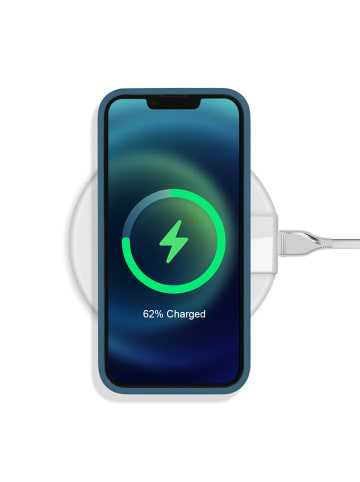 Platyne Feste Silikonhülle für iPhone 13 in Blau