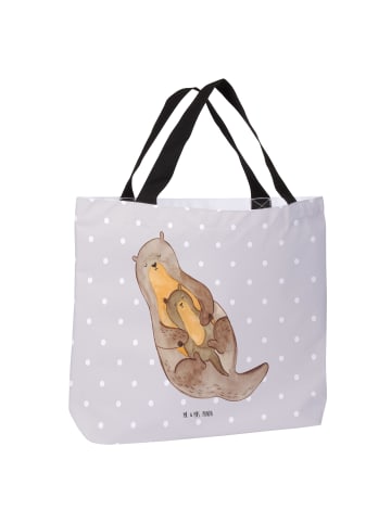 Mr. & Mrs. Panda Strandtasche Otter Kind ohne Spruch in Grau Pastell