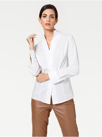 Heine Stehkragen-Bluse in weiß