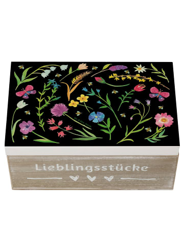 Mr. & Mrs. Panda holzkiste mit deckel Frühling mit Spruch in Bunt