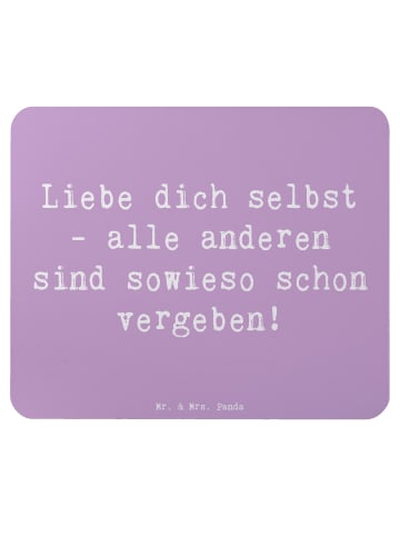 Mr. & Mrs. Panda Mauspad Spruch Selbstakzeptanz Liebe mit Spruch in Lavendeltraum
