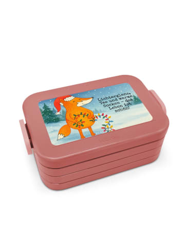 Mr. & Mrs. Panda MEPAL Bentobox Fuchs Weihnachten Design mit Spruch in Rot Pastell