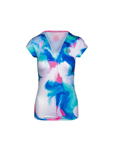 BIDI BADU Anele Tech Roundneck Tee - blue/ rose in blau/rose