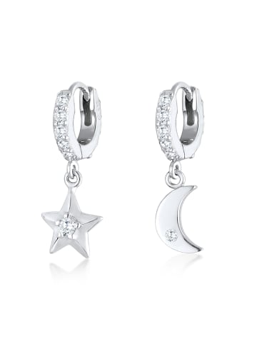 Elli Ohrringe 925 Sterling Silber Halbmond, Sterne, Stern in Silber