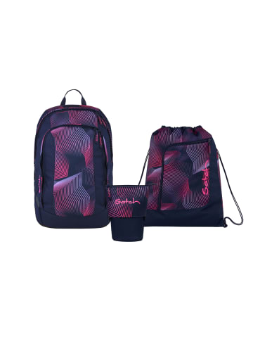 Satch Schulrucksack-Set AIR "Seismic Pink" 3-tlg. in Pink
