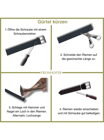 FRONHOFER Ledergürtel Wechselgürtel in Braun