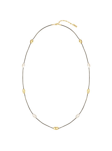 Yokoamii Kette aus Messing mit Perle (synth.) in gelbgold