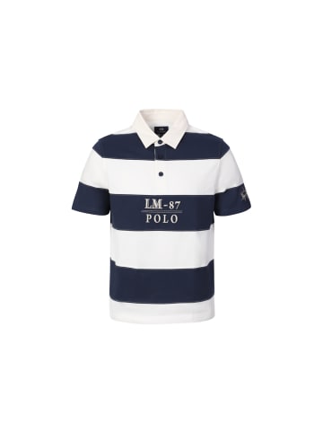 La Martina Poloshirt MCP015 in blau/weiss