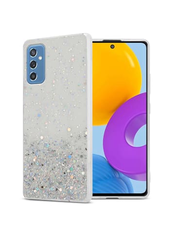 cadorabo Hülle für Samsung Galaxy M52 5G Glitter in Transparent mit Glitter