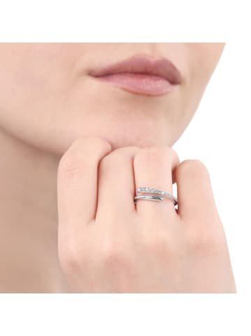 Tom Tailor Ring Silber 925, rhodiniert in silber