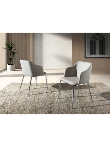 Angel Cerdá Stuhl 4050 in Grau/Stahl – (B)51 x (H)79 x (T)56 cm