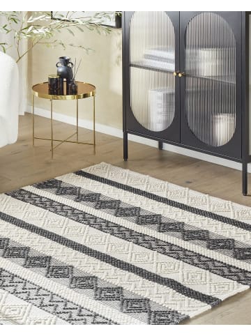Beliani Kurzflor DAVUTLAR in Grau/Beige - (W) 160 x (H) 1 x (L) 230 cm