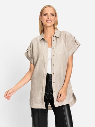 Heine Leinenbluse in sand-meliert