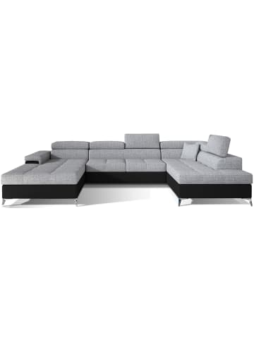 MF Design Eduard Recamiere Rechts in Grau -  (L) 205 x (B) 337 x (H) 88 cm