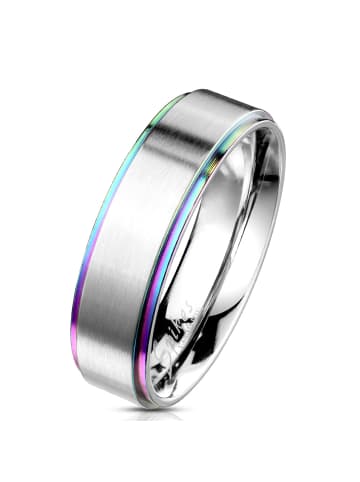 Bungsa Ring in Silber, Regenbogen