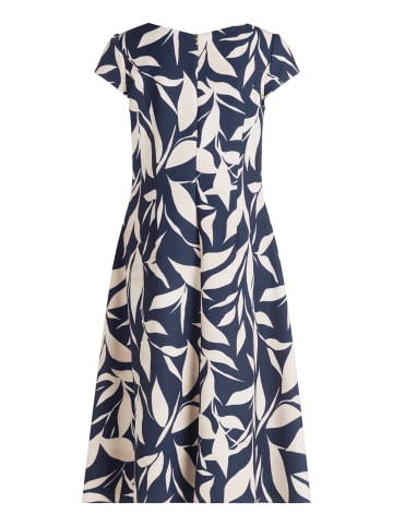 BETTY & CO Cocktailkleid mit Aufdruck in Dark Blue/Nature
