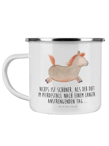 Mr. & Mrs. Panda Trinkbecher Pferd Springen mit Spruch in Weiß