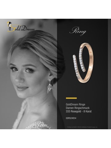 GoldDream Goldring 333 Rosegold - 8 Karat, Line Größe 54 (17,2)