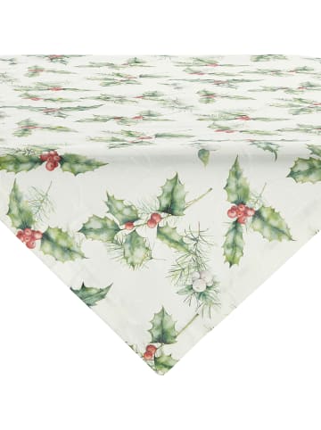 Erwin Müller Baumwollmischung Mitteldecke in grün-rot