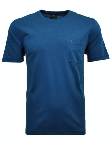 Ragman Softknit T-Shirt Rundhals in Blau
