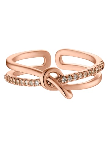 Steel_Art Ring mit Steinen Zina silberfarben poliert in rosegoldfarben
