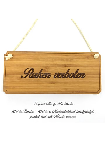 Mr. & Mrs. Panda Türschild Parken verboten mit Spruch in Keine Angabe