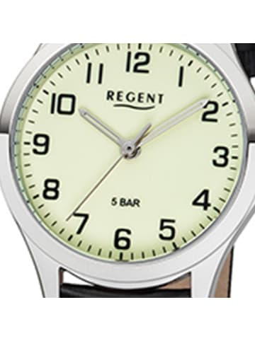 Regent Armbanduhr Regent Lederarmband schwarz klein (ca. 29mm)