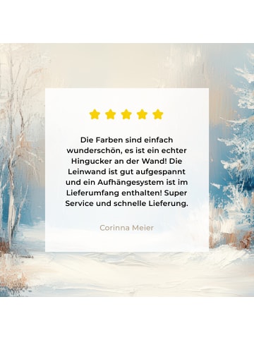 MuchoWow Leinwand bilder Winterwald (BxH)