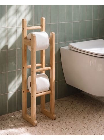 Beliani Toilettenpapierhalter FURNAS in Braun - (W) 15 x (H) 60 x (L) 16 cm