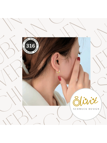 XCOAST Creolen-Paar aus Edelstahl mit 18K Goldbeschichtung – elegant, farbecht