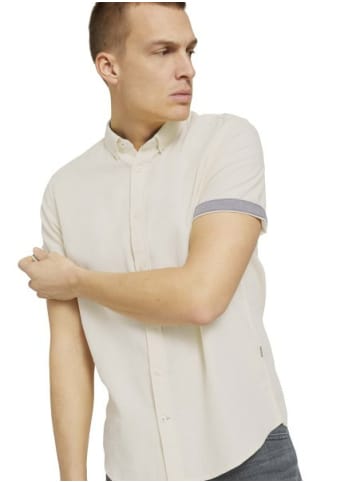 Tom Tailor Kurzarm FreizeitHemd für Herren in offwhite