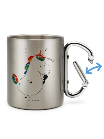 Mr. & Mrs. Panda Thermobecher Einhorn Sänger ohne Spruch in Silber