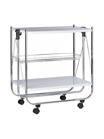 relaxdays Servierwagen in Weiß - (B)68 x (H)68,5 x (T)40,5 cm