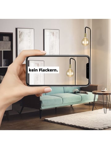 ZMH Stehlampe in gold E27 Vintage mit Fußschalter H 157cm