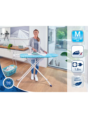 Leifheit Bügeltisch Air Board M Compact Plus weiß türkis blau 141,0 x 40,0 x 158,0 cm