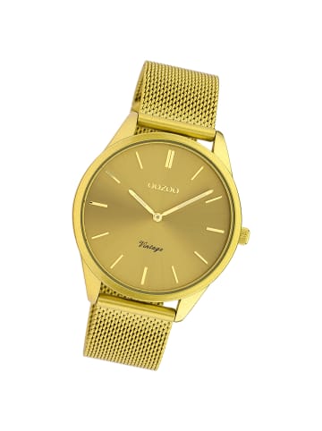 Oozoo Analog-Armbanduhr Oozoo Vintage Series gelb, mustard mittel (ca. 38mm)