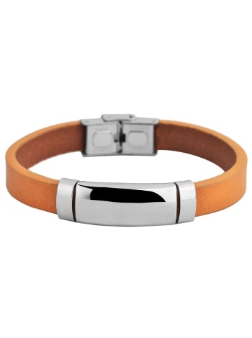 Adeliás Unisex Armband aus Leder 21 cm in braun